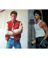 ROB LOWE ~ Two (2) Color Vintage POSTERS, Centerfold 1984 ~ Clippings - $6.67