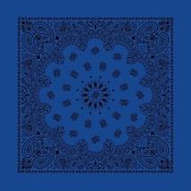 Carolina Creative Bandanna (Royal Blue) Contemporary Paisley 22 x 22 100... - $7.61