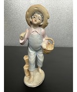 VINTAGE UCAGCO CHINA MADE IN JAPAN BOY GOING FISHING FIGURINE 7&quot; TALL - $28.88 CAD
