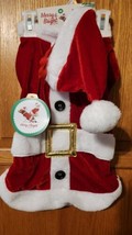 Merry &amp; Bright Dog Pet Santa Clause Costume Dress - Size M - £10.07 GBP