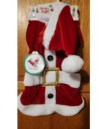 Merry &amp; Bright Dog Pet Santa Clause Costume Dress - Size M - $17.61 CAD