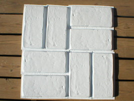15 Concrete Brick Paver Molds to Make 100s of #1151 6"x12" Wall & Floor Tiles   - £67.93 GBP