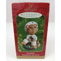 2001 Hallmark Keepsake Grandson Sailor Teddy Bear Sitting On A Drum With... - €6,62 EUR