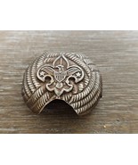 Vintage BSA Boy Scouts of America Pewter Tone Metal Slide Neckerchief Ho... - $3.91