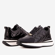 The Veneto Black Leather Men Sneaker image 5