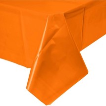 Solid Orange Plastic Tablecover 54 x 108 Birthday Party Supplies 1 Count... - £3.15 GBP