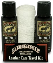 Leather Care Travel Kit boot shoe Bick 1 + Bick 4 + Cleaning Cloth BICKM... - $37.49