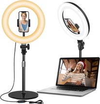 Desktop Ring Light For Zoom Meetings: 10.5&#39;&#39; Computer Ring, Live Streaming. - £39.07 GBP