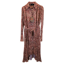 Etro Paisley-Print Midi Shirt Dress In Viscose Women Red Size 40 - £226.25 GBP