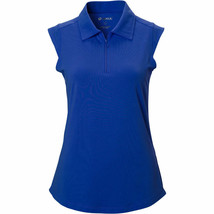 NWT Ladies IBKUL Solid Royal Blue Sleeveless Golf Shirt - sizes S M L - £51.12 GBP