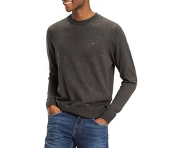 Tommy Hilfiger Men&#39;s Core Cotton-Silk Crewneck Jumper Gray Size Large B4HP - €34,45 EUR