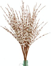 Misswarm 10 Pcs. 29.5&quot; Long Of Fake Flowers, Artificial Flowers, White - £28.19 GBP