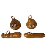 Christmas poop poo meme emoji decor Ornaments set of 4 MEW funny naughty  - $10.86