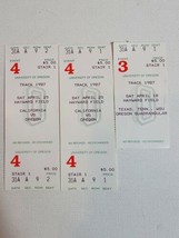 3 Vintage Oregon Ducks Track and Field Ticket Stubs UofO Cal Texas Tennessee  - £7.46 GBP