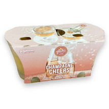 GLADE Candles Champagne Cheers Limited Edition 2ct/6.8oz Champagne &amp; White Peach - £8.03 GBP