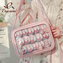 Kawaii Ita Bag for Women Transparent PVC Pocket Messenger Bag JK Sweet Lolita Sh - £37.23 GBP