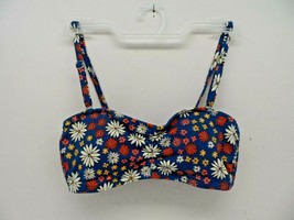 Adore Me Women&#39;s Bikini Top Wireless Strap 10197 Blue Flowers Size Large - $180.65 MXN