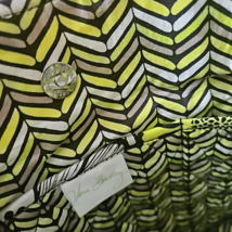 Vera Bradley Curvy Tote Citron Black Citrus White Gray image 2
