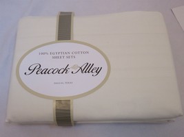 Peacock Alley 4P Egytian cotton Herringbone sheet set Ivory - £230.13 GBP