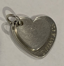 Rare Tiffany &amp; Co. Large Silver Plain Double Hearts Pendant Hallmarked! - $275.00