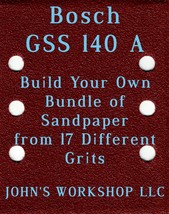 Build Your Own Bundle Bosch GSS 140 A 1/4 Sheet No-Slip Sandpaper 17 Grits - £0.77 GBP