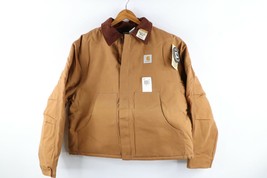 NOS Vtg 90s Carhartt Mens 50 Spell Out Corduroy Collar Arctic Jacket Brown USA - £170.83 GBP