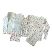 Carter’s 3T Girls 2 Piece Yellow Flower Pajamas Lot of 2 Spring Summer Fall - £6.98 GBP