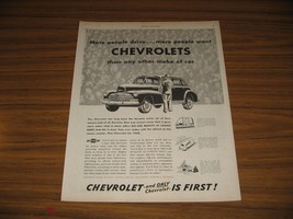 1948 Print Ad Chevrolet Cars 4-Door Chevy Made in Detroit,MI - $13.99