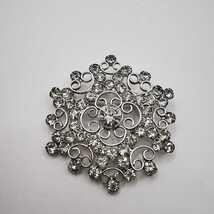 Vintage Gorgeous Brooch Pendant Star made of 875 silver, handmade,Zircon... - $188.00