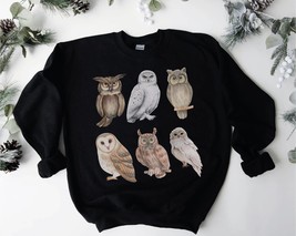 Vintage Owl Sweater Nature Jumper Wildlife Sweatshirt Nocturnal Animals Crew Nec - £36.11 GBP