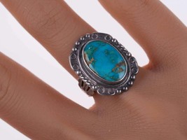 sz6 c1940&#39;s  Navajo Sterling and turquoise ring - £89.56 GBP