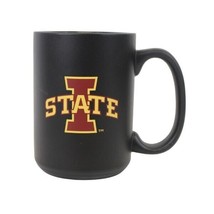 NCAA Iowa State Cyclones Official 15oz Ceramic Solid Matte Black Coffee Cup Mug - £16.71 GBP