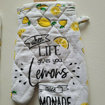 Fruit Printed Oven Mitt And Potholder Set Lemon Orange Bees Kithen Hot P... - $171.06 MXN