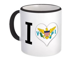 I Love US Virgin Islands : Gift Mug Flag Heart Crest Country Expat - £12.51 GBP