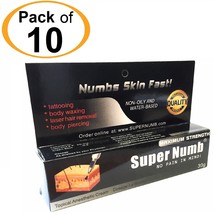 10 Tubes x 30g Skin Numbing Cream SUPER NUMB Tattoo Body Piercings Waxin... - £126.41 GBP