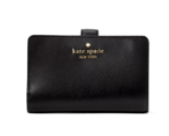 New Kate Spade Madison Medium Compact Bifold Wallet Leather Black - $72.11
