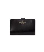 New Kate Spade Madison Medium Compact Bifold Wallet Leather Black - £57.47 GBP