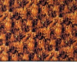 Cotton Fires Flames Gold Golden Yellow Fabric Print by the Yard D471.47 - $11.95