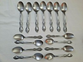 15 Pcs International Stainless Embassy Pattern 7 Soup Spoons 8 Teaspoons... - $26.68