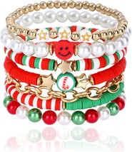 Christmas Beaded Bracelet - £17.85 GBP