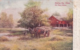 Making Hay While The Sun Shines 1908 Postcard B08 - £2.39 GBP