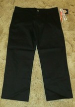 Dickies Girl's Stretch Fabric School Uniform Pants 32.5"x 24" 4 Pockets Black 7 - $12.82