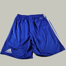 Adidas Boys Shorts XL Youth Polyester Blue Drawstring No Pockets - $10.99