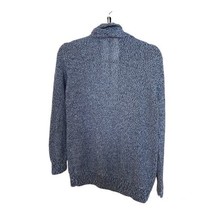 Bongo Gray Navy Cotton Polyester Knit Open Front Cardigan Sweater Size L - £8.45 GBP