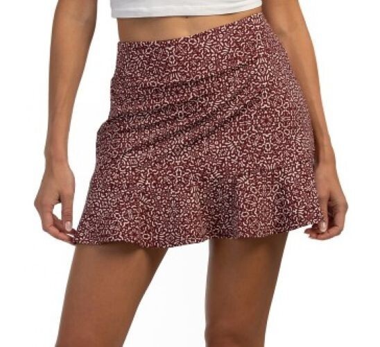 NWT TOMMY BAHAMA Cabernet Magic Medallion Golf Tennis Ruffle Hem Skort M... - $49.99