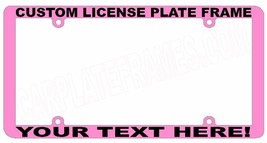 Pink Ez View Thin Style Custom Wording Text Personalized License Plate Frame - £5.65 GBP