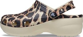 Crocs Women’s Classic Platform Animal Print Clog Bone Leopard - £68.74 GBP
