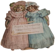 Antique 1900 Hood&#39;s Sarsaparilla Proverb Calendar Die-Cut Advertising Sign - $14.84