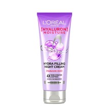 L'Oreal Paris Filling Night Cream, Leave In Hair Cream with Hyaluronic Acid, For - $18.98