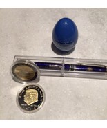 TRUMP PEN 45th + 2019 WHITE HOUSE EGG BLUE +2 CHALLENGE COIN REPUBLICAN ... - $53.10